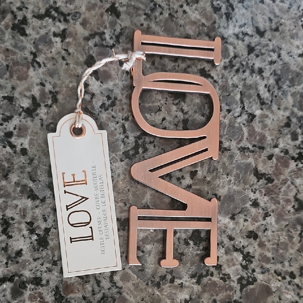 Rose Gold LOVE Bottle Opener